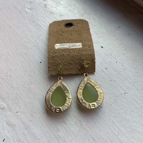 Mint | Translucent Tear Drop Earrings - Picture 4 of 4